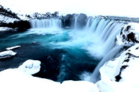 Iceland Godafoss Falls Winter 3