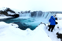 Iceland Godafoss Falls Winter 1