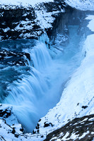 Iceland Gullfoss Falls Winter