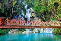 Laos Kuang Si Falls Bridge 1