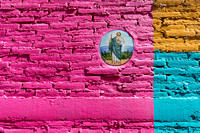 very colorful painted wall