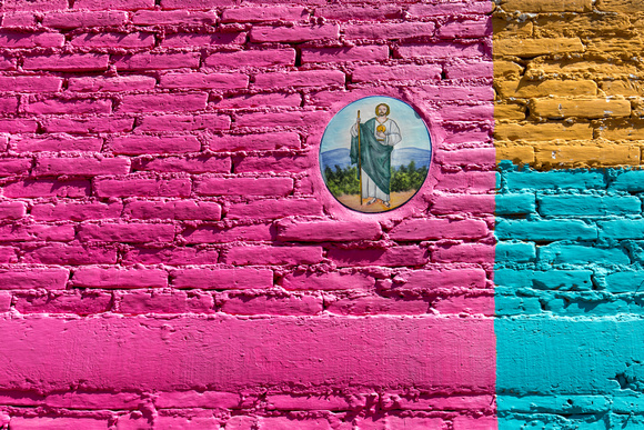 very colorful painted wall