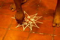 Kathakali Dance Floor Painting II - Kochi