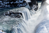 Gullfoss waterfall in the Winter