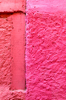 colorful pink Mexican house