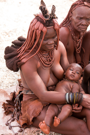 Kunene River Himba Mother and Baby I